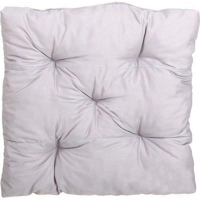 Подушка на стілець Indigo стебнована серія Puff 40х40х8 см сіра