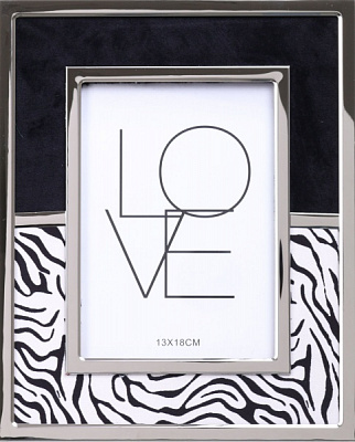 Рамка для фото Zebra 1 фото 13х18 см белый с черным 