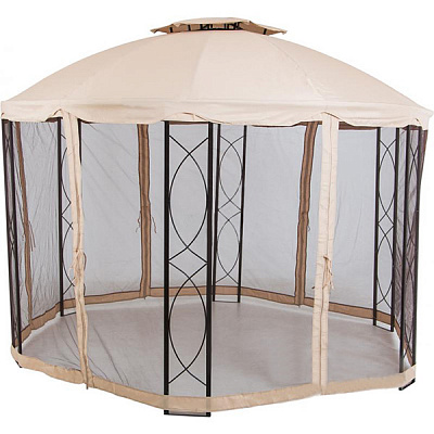 Павильон садовый Indigo с москитной сеткой 3,5х2,7 м DU407