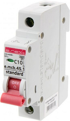 Автоматический выключатель  E.next e.mcb.stand.45.1.C10, 1р, С, 10А, 4.5 кА s002007