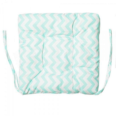 Подушка на стілець квадратна 36х36х5 бірюза