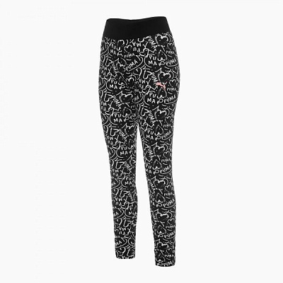 Лосины Puma Girls AOP Legging 58489401 110 черный