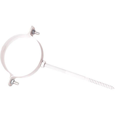 Кронштейн трубы металлический Сяйво L=160 мм D=90 мм белый 