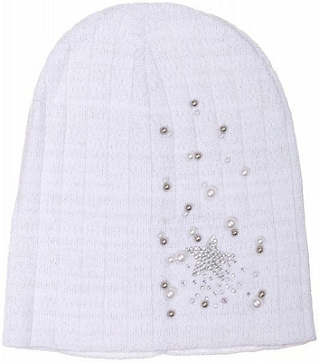 Шапочка детская для девочки Kraft+ 9501 р.50-52 белый 