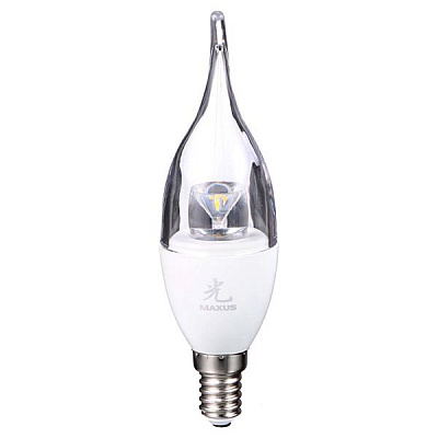 Лампа LED Maxus Sakura C37 CL-Т 5 Вт 4100K E14 2+1 шт