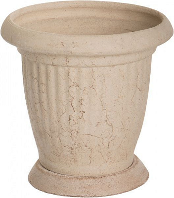 Горшок шамотный Поляк долгий 93 круглый 13,2л кремовый 