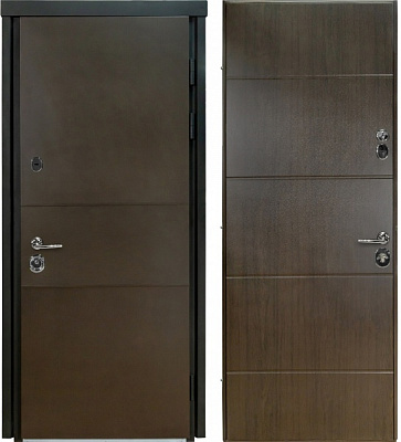 Дверь входная Булат Термо House-703 венге темный 2050x850 мм правая