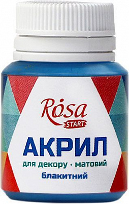 Фарба акрилова Блакитна матова 20 мл Rosa Start