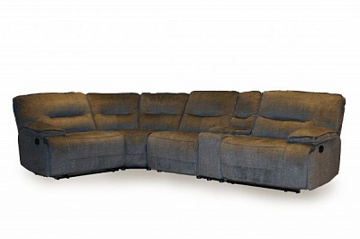 Диван модульный Agata Sofa (окончание левое с реклайнером Franco) серый 1040x1030x990 мм