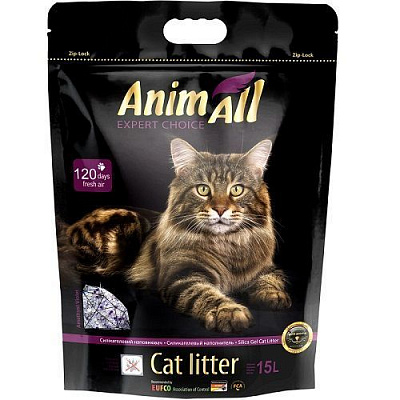 Наповнювач для котячого туалету AnimAll Premium фіолетовий аметіст 15 л