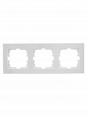 Рамка тримісна Lezard Vesna горизонтальна білий 742-0200-148