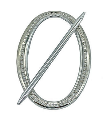 Декор Овал Еліт 180х125 мм срібло глянець D0003-2 MISLT