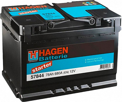 Акумулятор автомобільний EXIDE 6CT-78 Євро (57844) 78Ah 680A 12V «+» праворуч