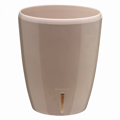 Вазон пластик Orchidea Twin круглий пісочний 1,3 л Santino (2023285)