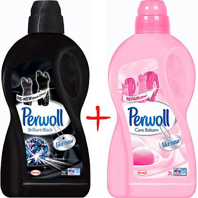 Гель для стирки Perwoll Brilliant Black 2 л + Balsam Magic 2 л