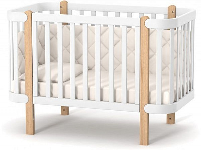 Кроватка детская Veres ЛД5 Монако бело-буковый 05.3.1.1.15
