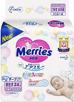 Підгузки Merries для новонароджених NB-5 кг / 24 шт. (Small)
