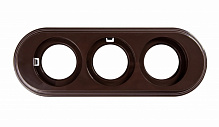 Рамка трехместная Bironi универсальная коричневый BF1-630-22