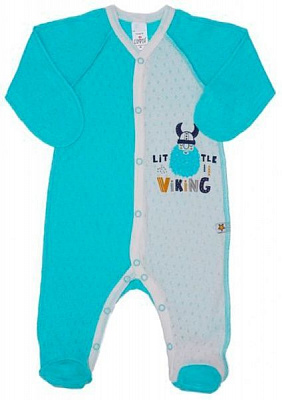 Комбинезон детский ТМ Софія с накатом MY LITTLE VIKING р.68 бирюзовый 170368 