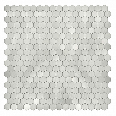 Декоративная панель EMERGO самоклеющая Шестигранная Никель Home Inspire 