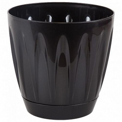 Горшок Serinova DAISY №4 круглый 6 л черный (P004-Siyah 11442) 