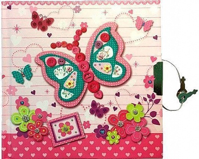 Блокнот дитячий на замочку Malevaro Метелики (480410-U)