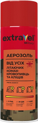 Аэрозоль репеллентный Extravel от всех летающих насекомых-кровопивц и клещей 125 мл