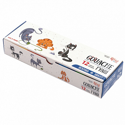 Набор гуашевых красок Cats 12 10 мл 301103 Rosa Kids
