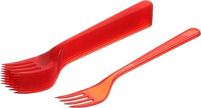 Виделка Weekend стеклоподобная червона 10 шт.