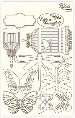 Чіпборд для скрапбукінгу Floral Poem 1 12,8х20 см 94232034 Rosa Talent