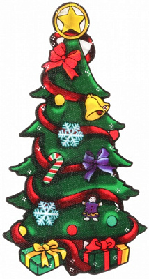 Декорація настінна LED Ялинка 10 ламп 25 см