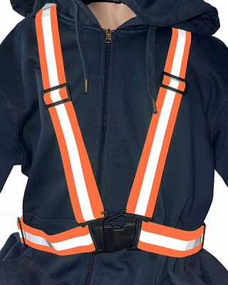 Жилет сигнальный LOOM пояс-подтяжка р. one size LM-0039-orange оранжевый