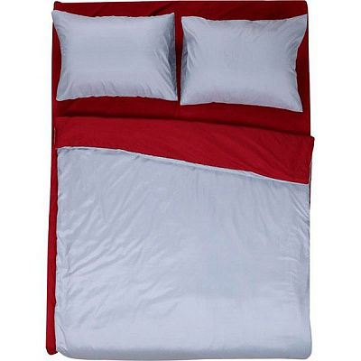 Комплект постельного белья Lavender + tawny 1,5 красный с серым Domikus 