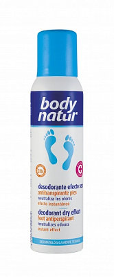 Антиперспирант для ног Body Natur Anti-perspirant Deodorant ефект сухих ніг 150 мл 150 г