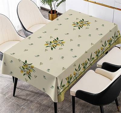 Клеенка на стол UP! (Underprice) с подкладкой 1,37м бежевый с рисунком PW195-R1012-1-2