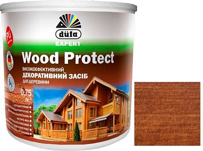 Декоративное средство Dufa EXPERT Wood Protect каштан шелковистый глянец 0,75 л