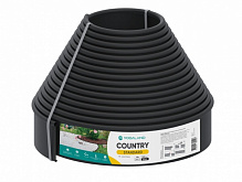 Декоративный бордюр Vodaland Country Standard H100 черный 15 м