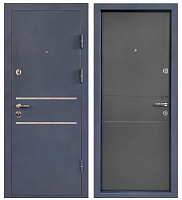 Дверь входная Министерство дверей КУ-Антрацит М грифель горизонт 2050x960 мм правая