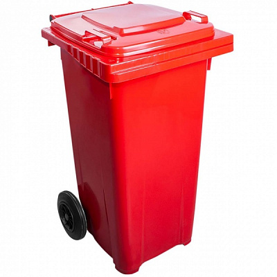 Контейнер для ТПВ 120л червоний
