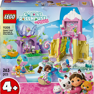 Конструктор LEGO Gabby's Dollhouse Гора сладостей и сад Китти 11205