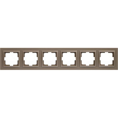 Рамка шестимісна Mono Despina універсальна титан 102-220000-166