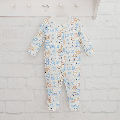 Комбінезон дитячий для хлопчика Blanka Ведмедики р.74 блакитний