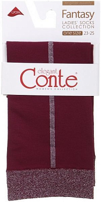 Шкарпетки Conte FANTASY 16С-125СП Bordo р. 23–25 смужка 1 шт.