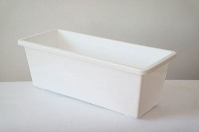 Горшок пластиковый прямоугольный 8л белый 