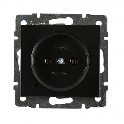 Розетка без заземлення Lezard Rain антрацит 703-4288-121B