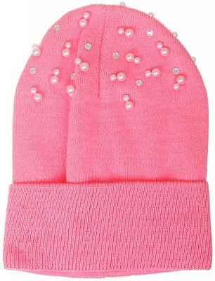 Шапочка дитяча для дівчинки Kraft+ 2690 р.52 рожевий