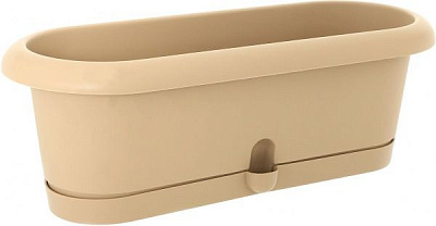 Вазон пластиковый Form Plastic Лотос-30 овальный 2л бежевый (0740-003) 