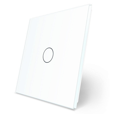 Панель сенсорна Livolo C7 одномісна універсальна біле скло C7-C1-11