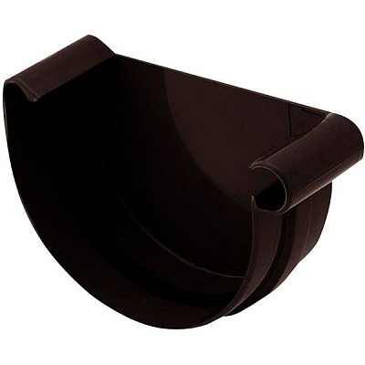 Заглушка желоба правая Bryza 100 мм коричневый 