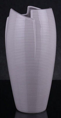 Ваза керамічна Wind 15,4х30,5 см, бежева